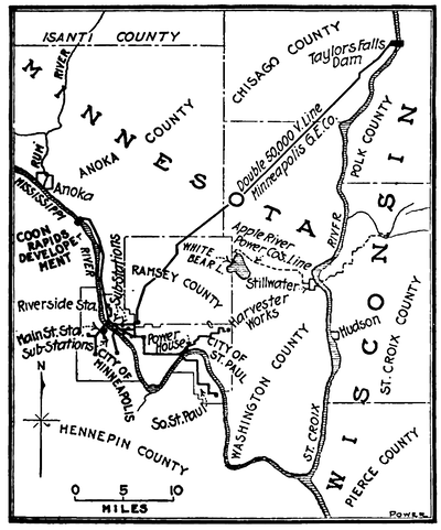 FIG. 4. TRANSMISSION LINES. NEAR MINNEAPOLIS, OF NORTHERN STATES POWER. CO.