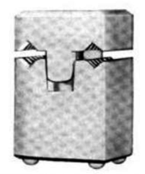 National insulator for knob and tube work.  Made by National Electric Porcelain Co., Carey, Ohio.