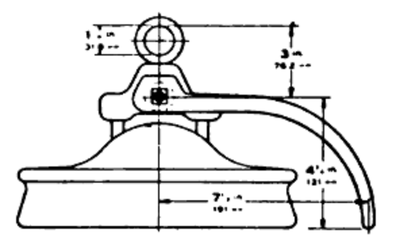 Arcing Horn for Suspension Insulators�Manufactured by R. Thomas d Sons Co.