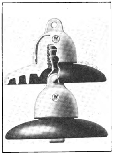 Suspension insulator Made by Westinghouse Electric & Manufacturing Co.