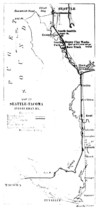 MAP OF SEATTLE -TACOMA LINE