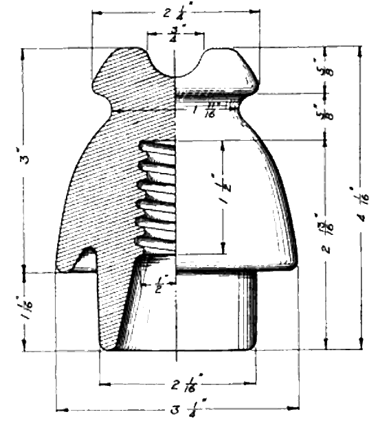 Insulator for 4,400-Volt Line.