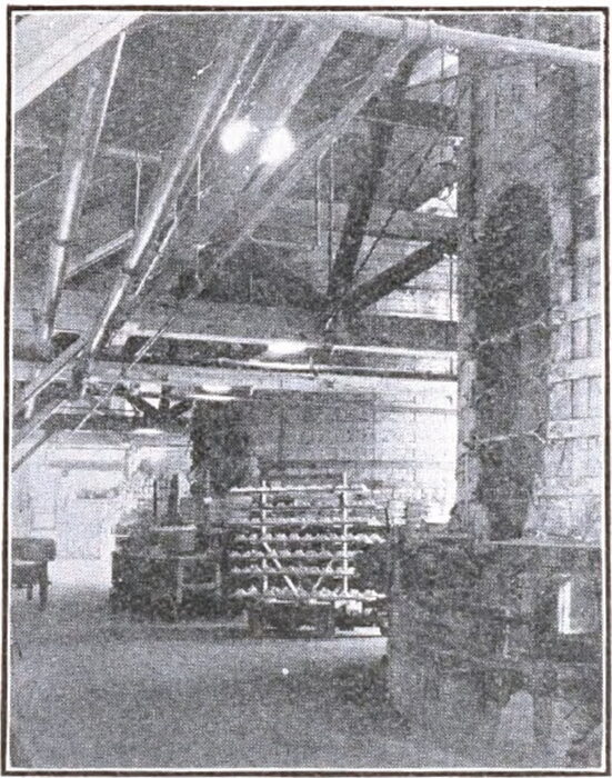 Fig. 9, View of Kiln Room, Showing Loaded Transport