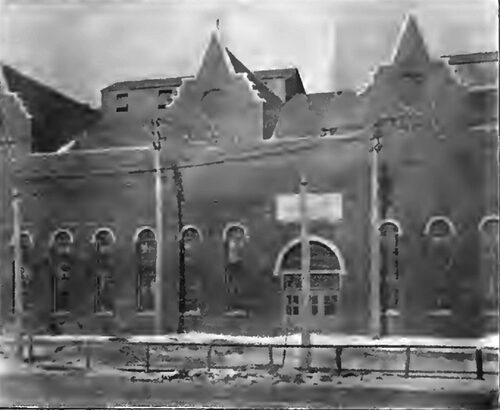 OVERHEAD ENTRANCE TO CALIFORNIA AVENUE POWER STATION.