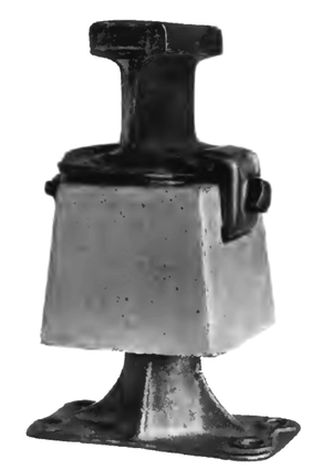 VITRIFIED CLAY THIRD RAIL SUPPORT.