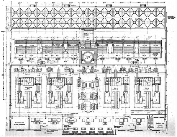PLAN OF POWER STATION � AURORA, ELGIN & CHICAGO RAILWAY