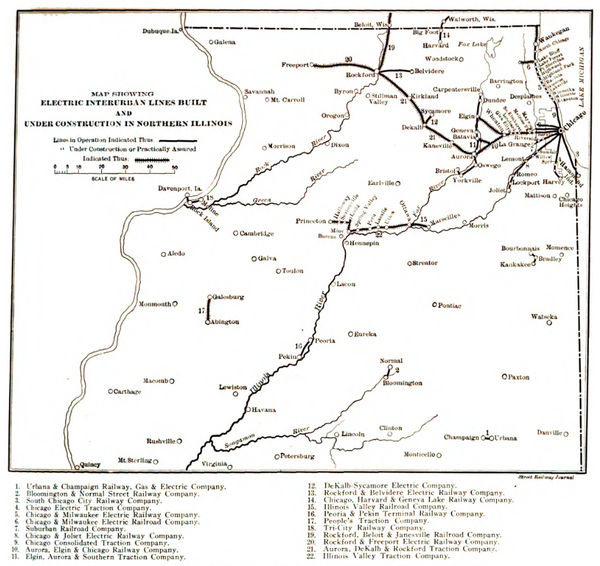 DEVELOPMENT OF ELECTRIC INTERURBAN RAILWAY SERVICE IN NORTHERN ILLINOIS