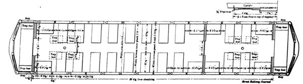 PLAN OF CAR SHOWING SEATING ARRANGEMENT