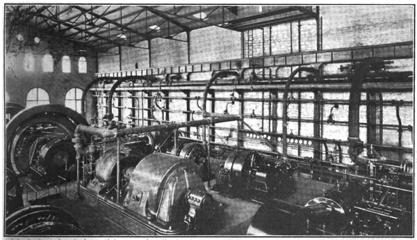 Aurora, Elgin & Chicago � Main Generating Station, Showing Low-Pressure Turbine in the Foreground