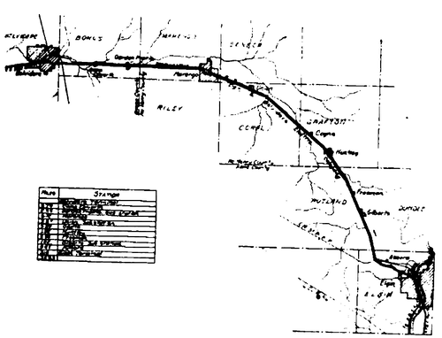 Fig. 1 � Map Showing Interurban Line of the Elgin & Belvidere Electric Co.