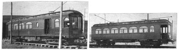 Fig. 15 � Right-Hand and Left-Hand Views of Standard Interurban Passenger Car, Elgin & Belvidere Electric Co.