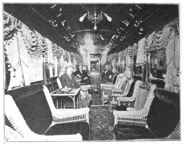 INTERIOR VIEW OF PARLOR CAR.