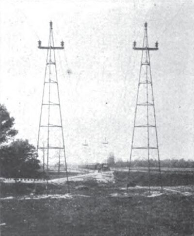 FIG. 16.--VIEW ALONG TOWER LINES.