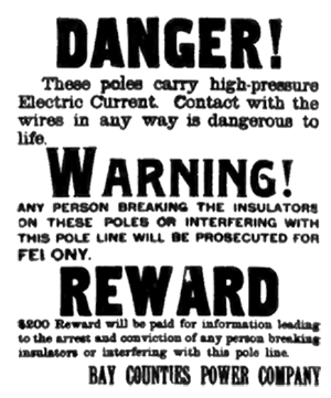 THIS NOTICE IS TACKED ON ALL BAY COUNTIES POLES.