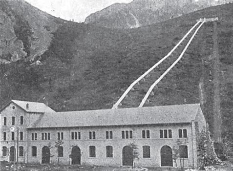 FIG. 5. � POWER HOUSE AND DRAFT TUBES.