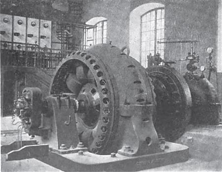 FIG. 6. � ALTERNATORS AT GENERATING STATION.
