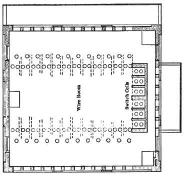 FIG. 5. � SECOND FLOOR PLAN OF SWITCH HOUSE.