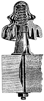 TRIPLE PETTICOAT INSULATOR AND PIN.