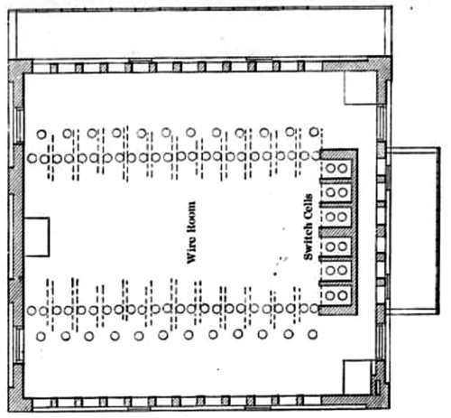 FIG. 18.�SECOND FLOOR PLAN OF SWITCH HOUSE.