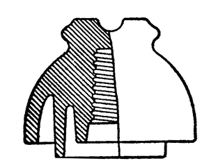 FIG. 3. TRIPLE-PETTICOAT INSULATOR.
