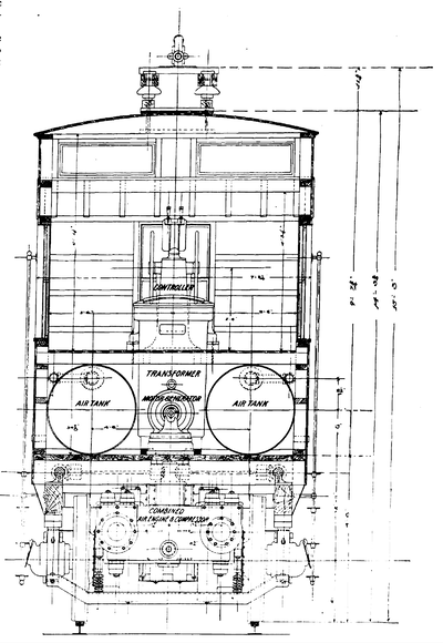 FIG. 13 � TRANSVERSE SECTION OF LOCOMOTIVE.