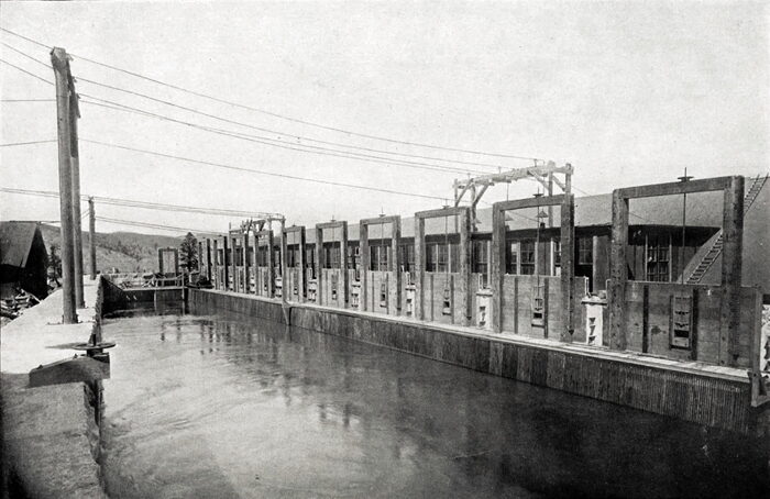 THE CANAL AND HEADGATES FOR THE CANON FERRY POWER HOUSE