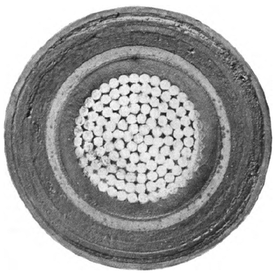 RUBBER INSULATED, STEEL ARMOURED, SINGLE-CONDUCTOR CABLE FOR SUBMARINE WORK, AS USED BY THE INTERBOROUGH RAPID TRANSIT CO., OF NEW YORK.