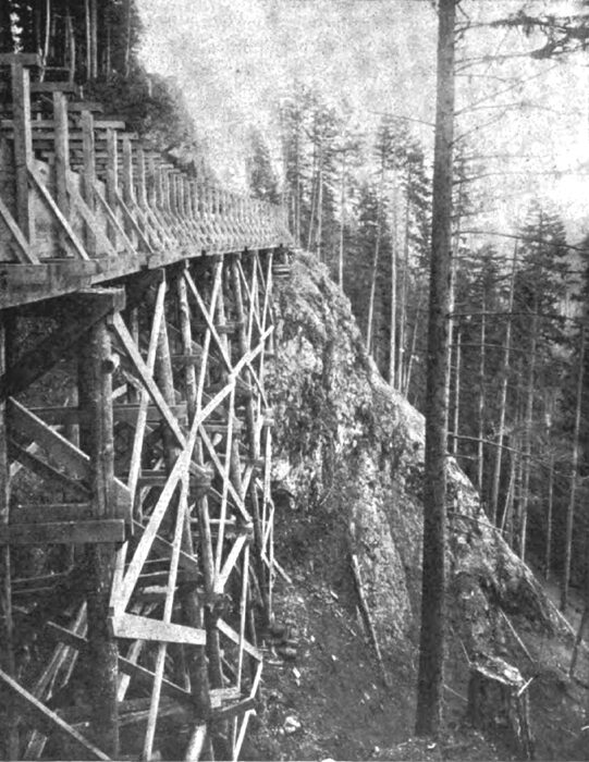 FIG. 9. � FLUME LINE THROUGH THE ROCK CANYON OF THE PUYALLUP.