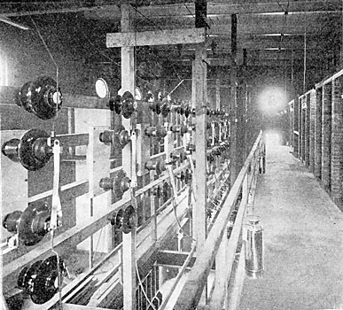 FIG. 24. � HIGH-TENSION WIRING AND DISCONNECTING SWITCHES, MASSACHUSETTS STREET SUB-STATION.