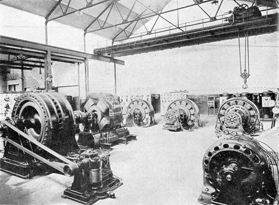 Fig 5 -  MOTOR-GENERATOR SET AND 300-KW ROTARY CONVERTER, SUB-STATION "A".