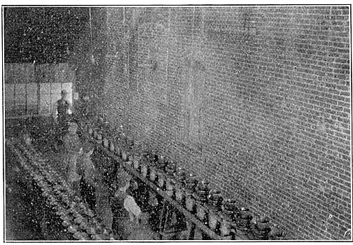 HIGH-TENSION INSULATORS - ONE OF THE TEST RACKS.