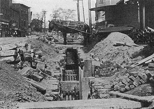 FIG. 8. � DUCT CONSTRUCTION, STREETS OF NEWARK.
