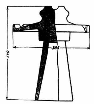 Insulator of the Bay Counties Co. facility. 60,000V Fig.40.
