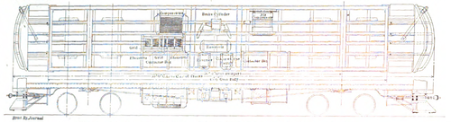 Fig. 24. � PLAN OF CAR, SHOWING GENERAL ARRANGEMENT OF APPARATUS