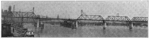Fig. 26. � FIVE-SPAN BRIDGE CROSSING ILLINOIS RIVER AT PEORIA