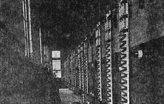 FIG. 8. � LIGHTNING ARRESTER ROOM, NEWFIELD SUB-STATION.