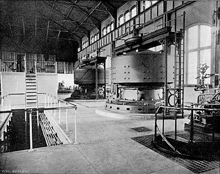 TWO OF THE 5000-HP DYNAMOS, NIAGARA FALLS POWER COMPANY