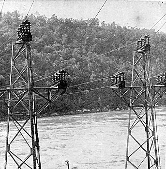 FIG. 3 � Niagara crossing top of water edge towers