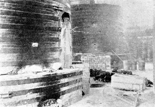 KILN BRICKED UP READY FOR FIXING.