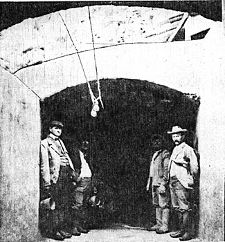 FIG. 8. � MANHOLE BETWEEN TUNNELS NOS. 17 AND 19.
