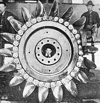 FIG. 24. � REVOLVING ELEMENT OF 5000-1H P WATER WHEEL.