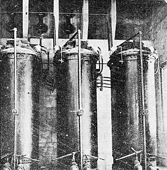 FIG. 26. � BANK OF THREE 1667-HP TRANSFORMERS.
