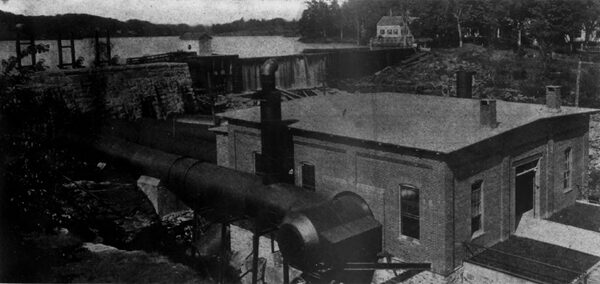 Fig. 7 -- GREAT FALLS PLANT OF THE PORTLAND LIGHTING & POWER COMPANY ON THE PRESUMPSCOT RIVER.