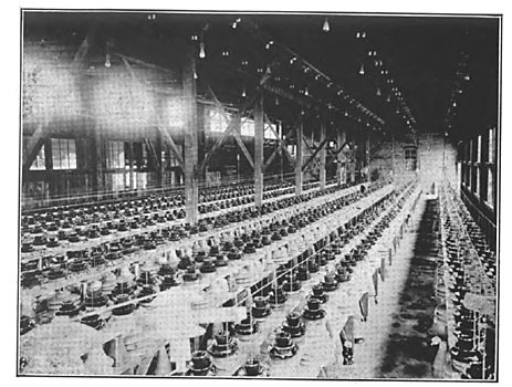 Fig. 5. � TESTING INSULATORS WHILE IN PROCESS OF CEMENTING AND ASSEMBLING.