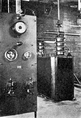 FIG. 2. � 450,000-VOLT, 150-KILOWATT TESTING TRANSFORMER.