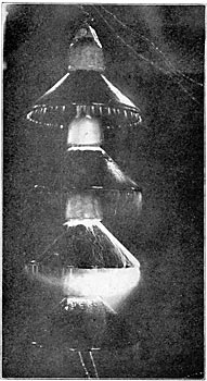 Insulators in Five Minute Rain Just Previous to Failure at 200,000 Volts.