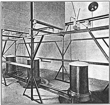 FIG. 7. - HORN GAS AND RHEOSTATS, LIGHTNING ARRESTER HOUSE, HIRSCHAU SUBSTATION.