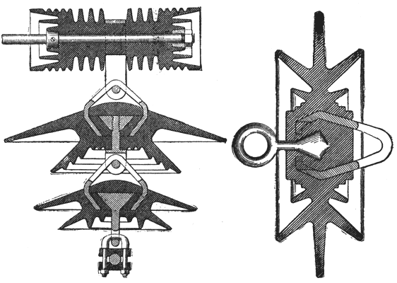 FIGS. 1 AND 2. � SUSPENSION AND DISK STRAIN INSULATORS.