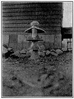 FIG. 15. - Insulator injured in head-piece by power arc.  No upper arcing ring was installed.