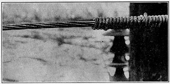 FIG. 9. - 214,000 cir. mils aluminum cable burned by three applications of a 1200-ampere arc.